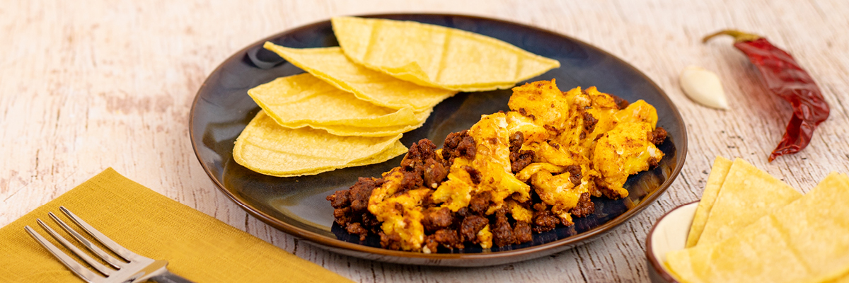 Tortilla de chorizo y huevo